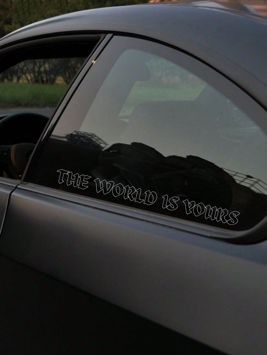 Schriftstil-Muster - THE WORLDS IS YOURS