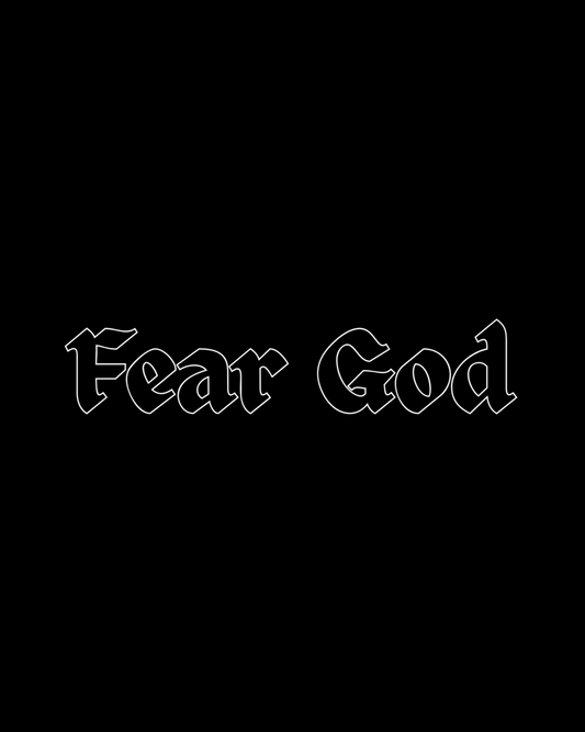 Schriftstil-Muster - Fear God
