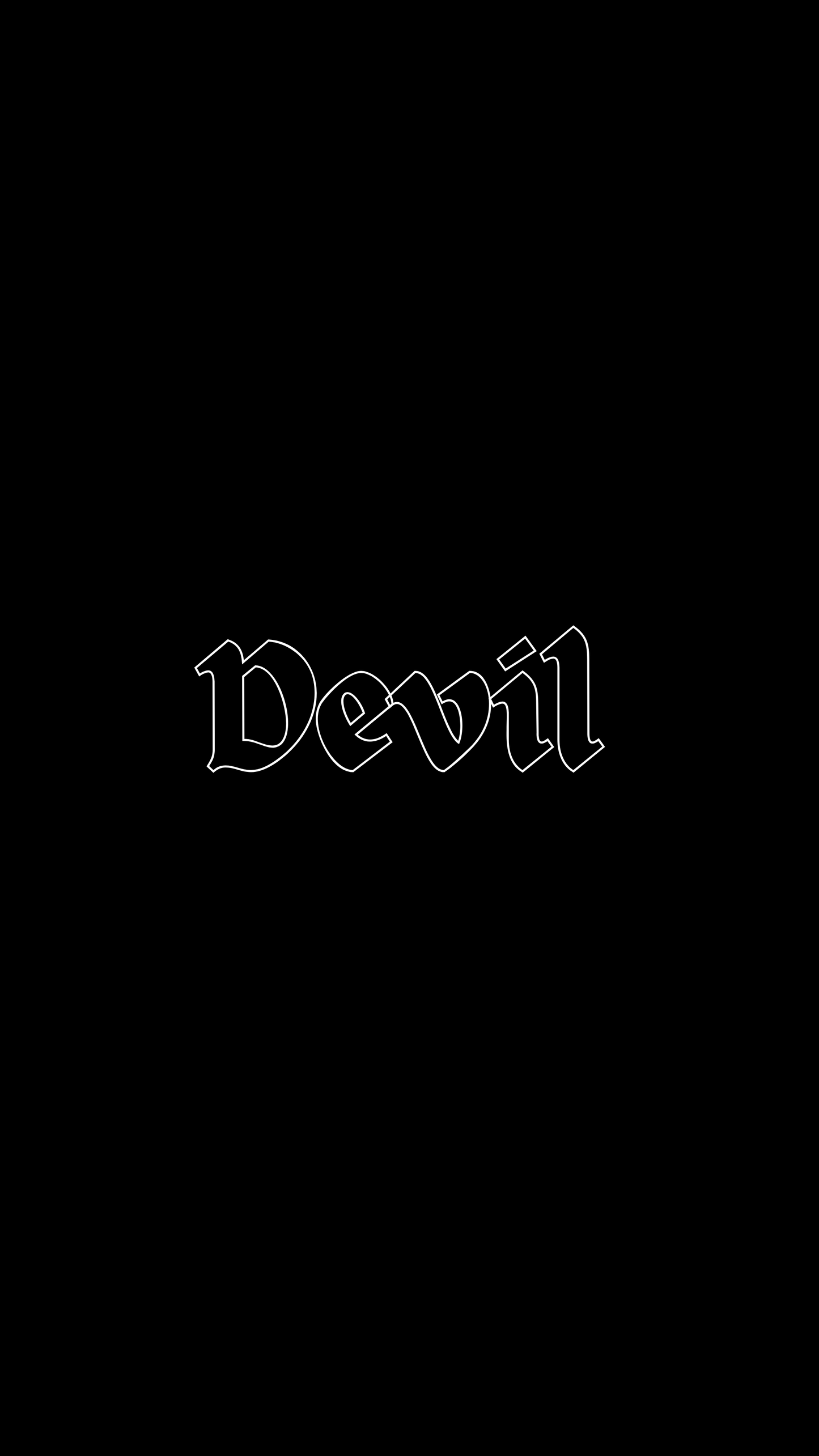 Schriftstil-Muster Devil