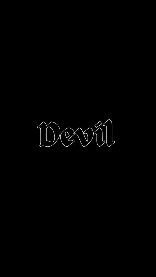 Schriftstil-Muster Devil