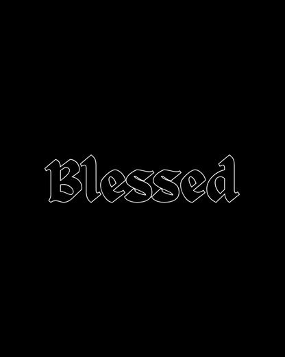 Schriftstil-Muster Blessed