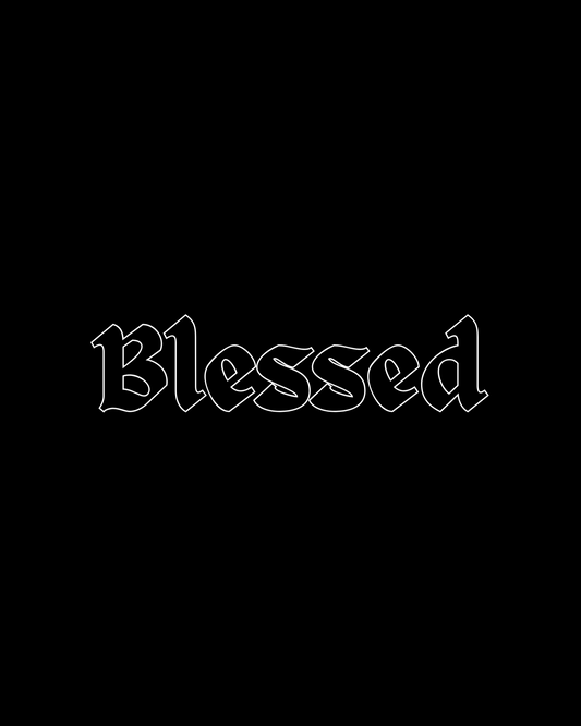 Schriftstil-Muster Blessed