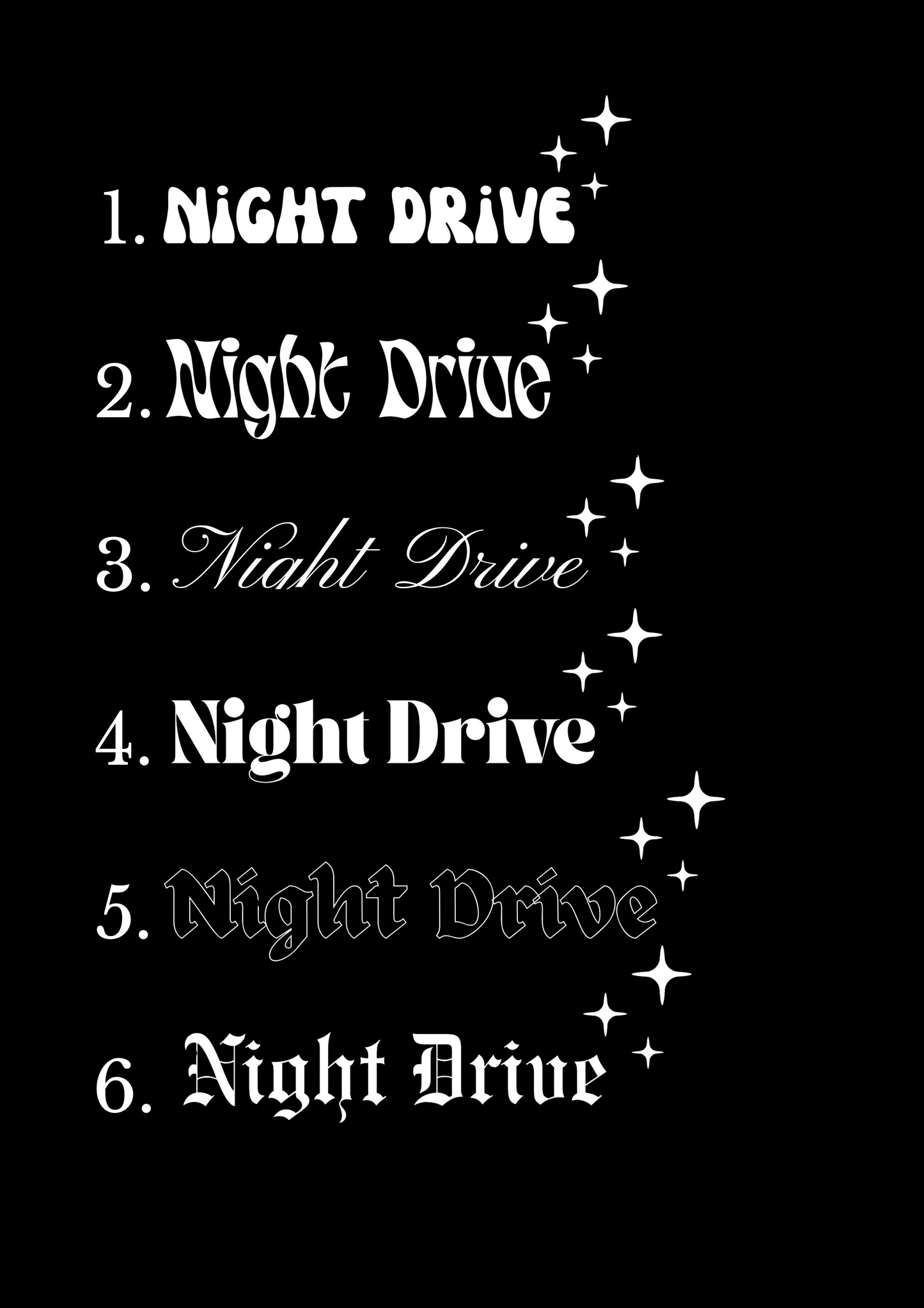 Innenspiegel Autosticker Night Drive