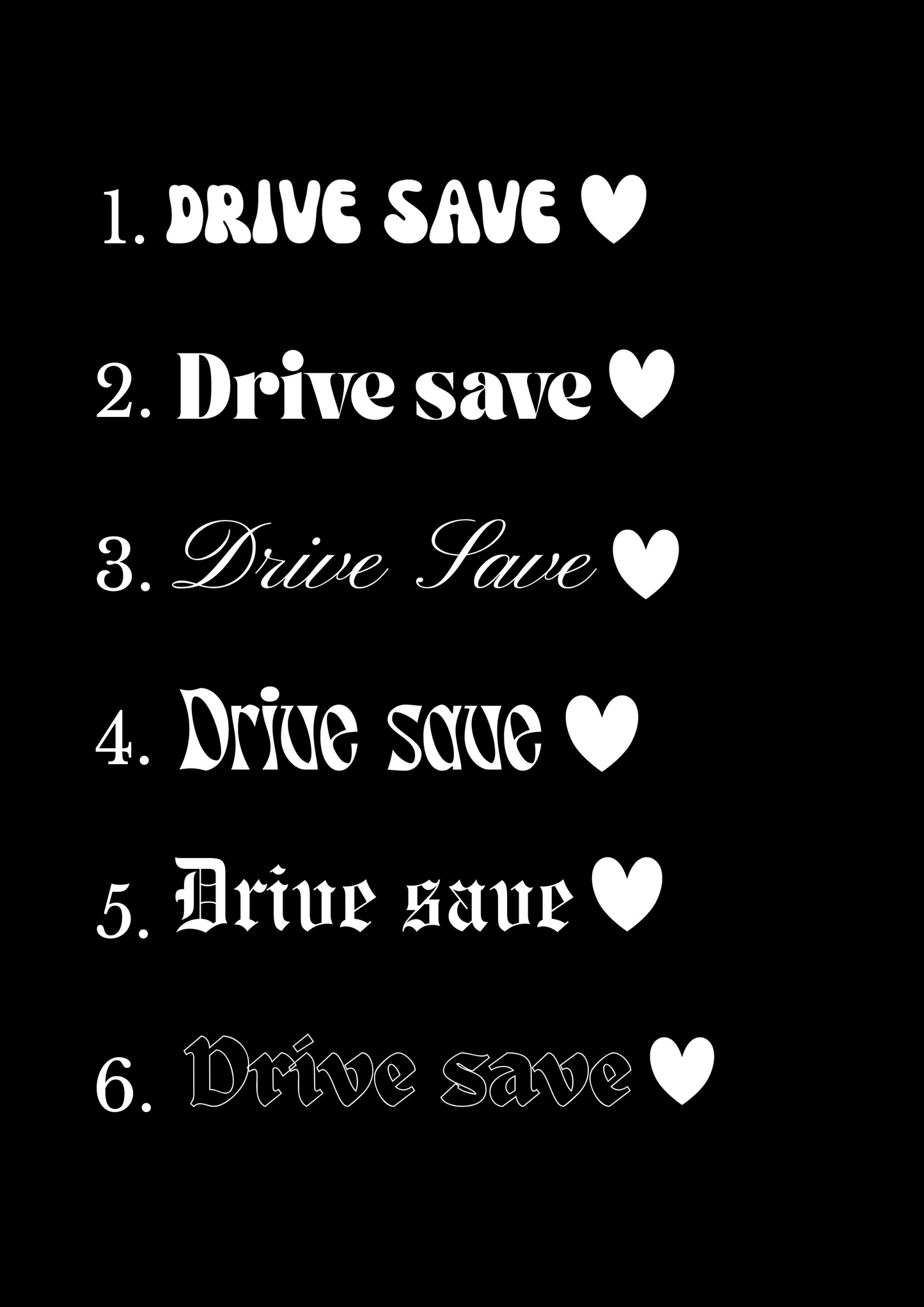 Innenspiegel Autosticker Drive Save