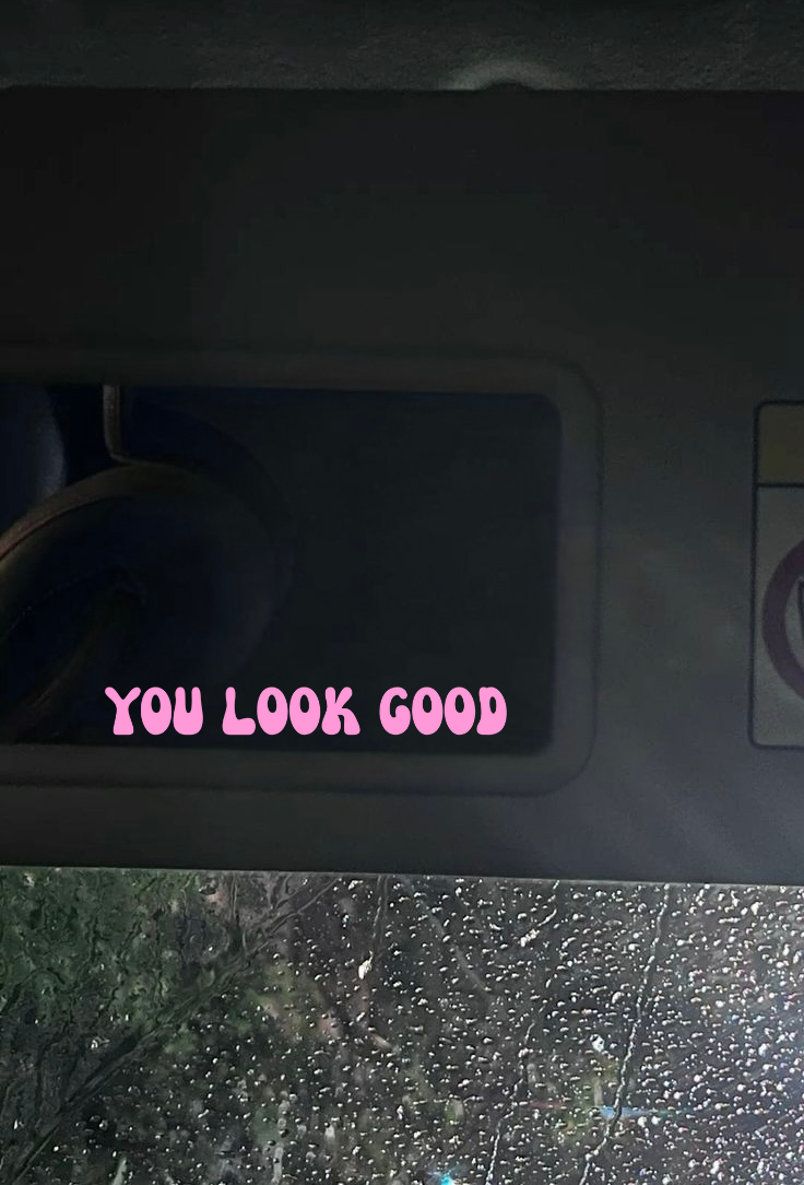 Innenspiegel Autosticker You look good
