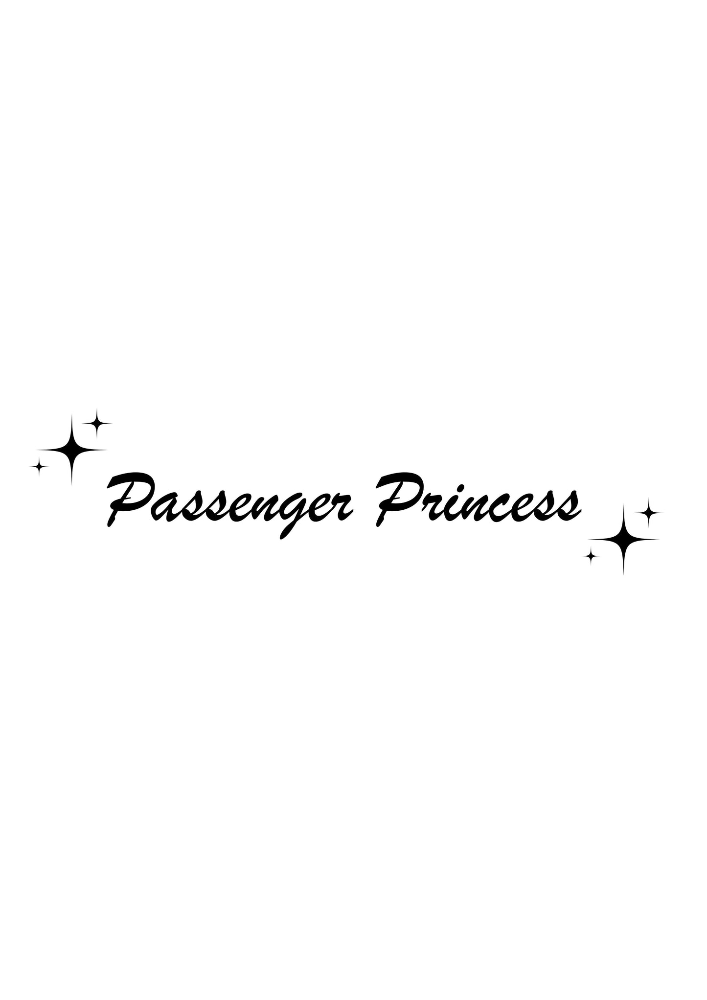 Innenspiegel Autosticker Passenger Princess