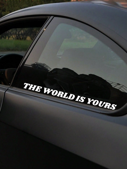 Schriftstil-Muster - THE WORLDS IS YOURS