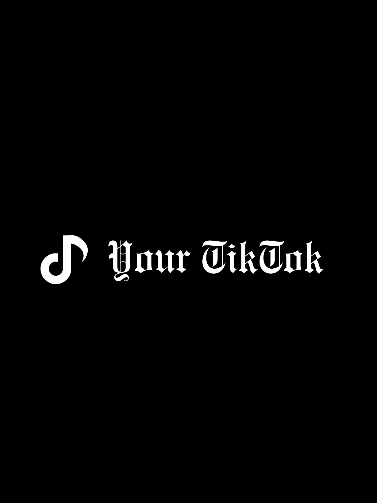 Personalisierte Schriftzüge - TikTok/Icon (Feld Personalisierung Angeben)