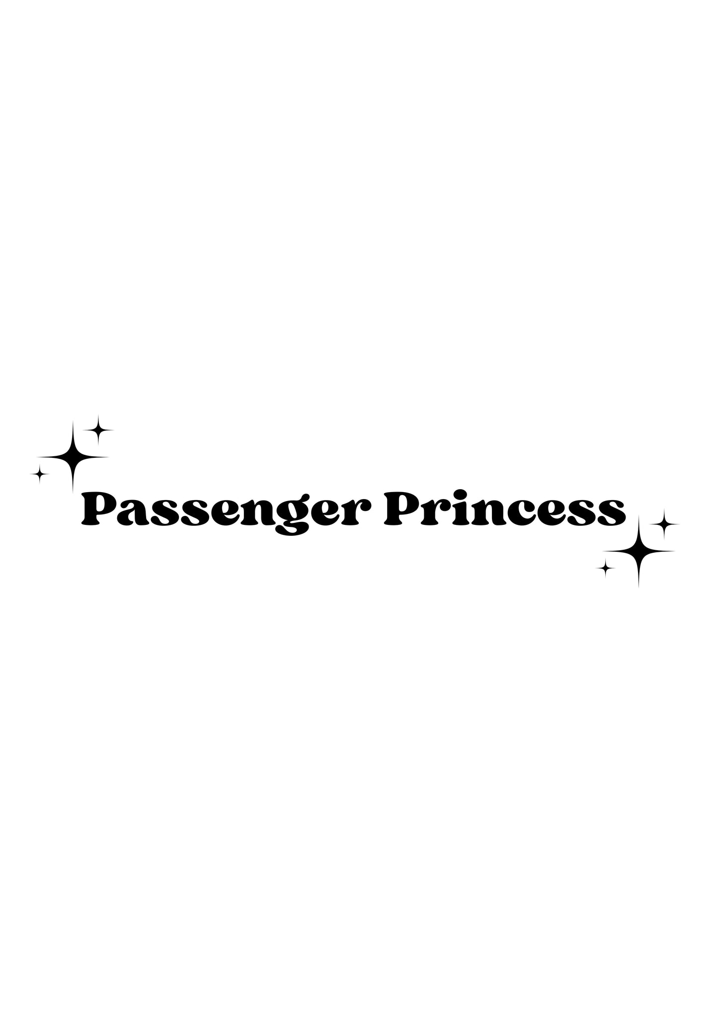Innenspiegel Autosticker Passenger Princess