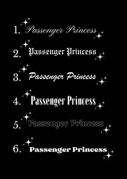 Innenspiegel Autosticker Passenger Princess