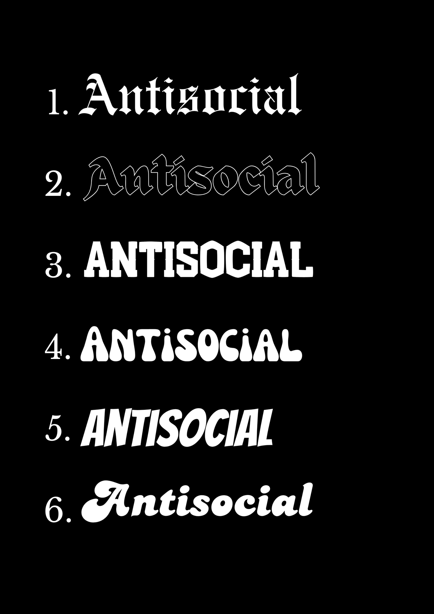 Innenspiegel Autosticker Antisocial