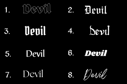 Schriftstil-Muster Devil