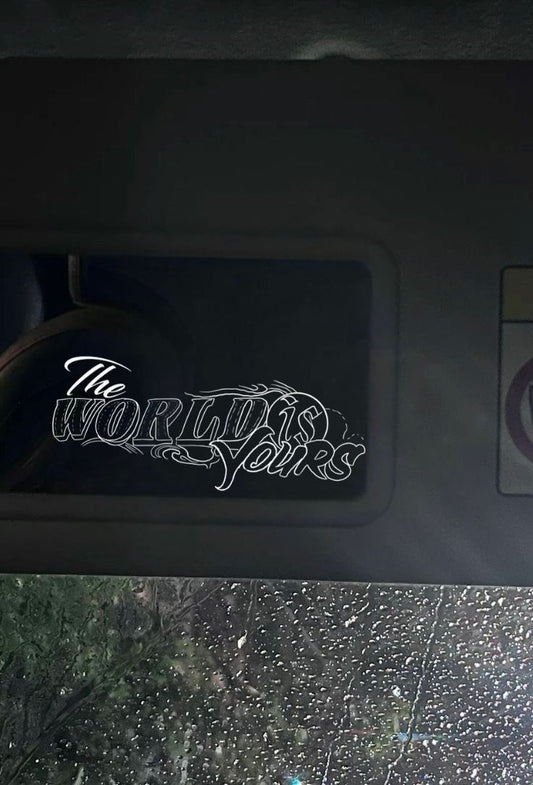 Innenspiegel Autosticker The World is yours