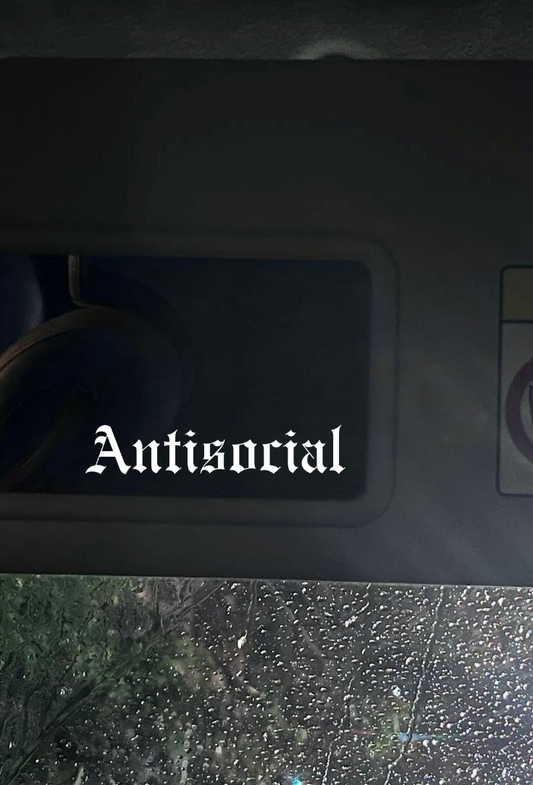 Innenspiegel Autosticker Antisocial