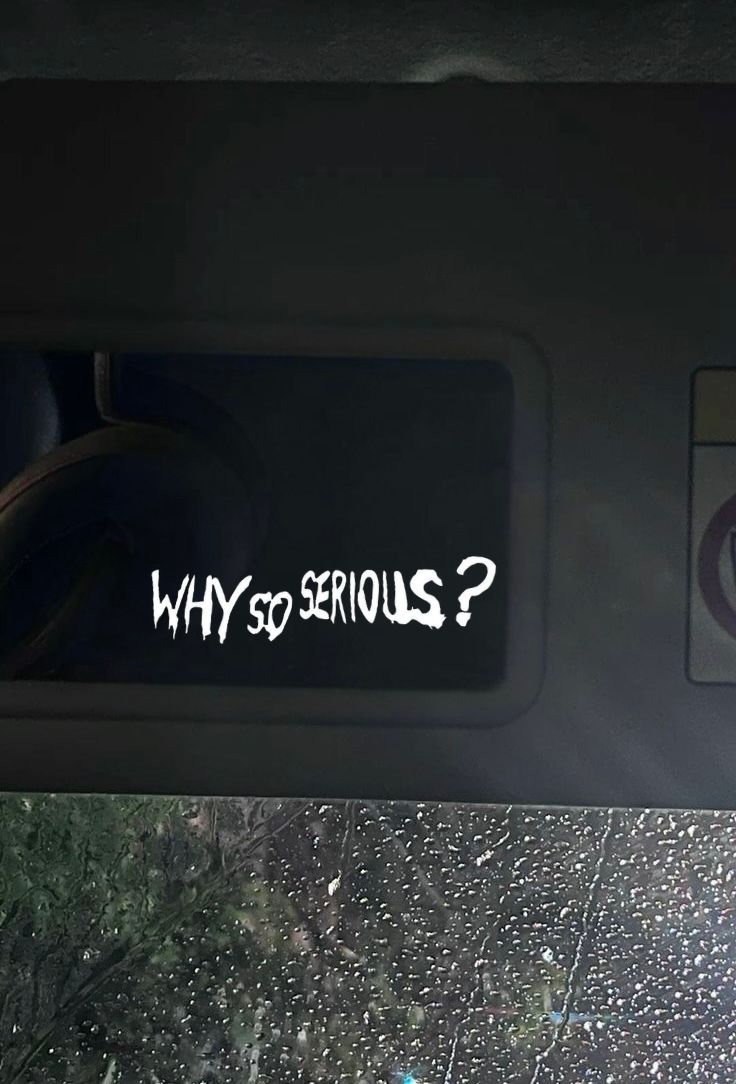Innenspiegel Autosticker Joker Why so serious?