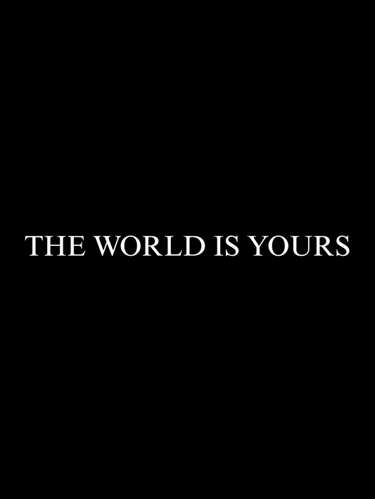 Schriftstil-Muster - THE WORLDS IS YOURS
