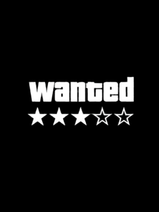 Sticker-Motiv Wanted 3 Stars