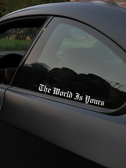 Schriftstil-Muster - THE WORLDS IS YOURS