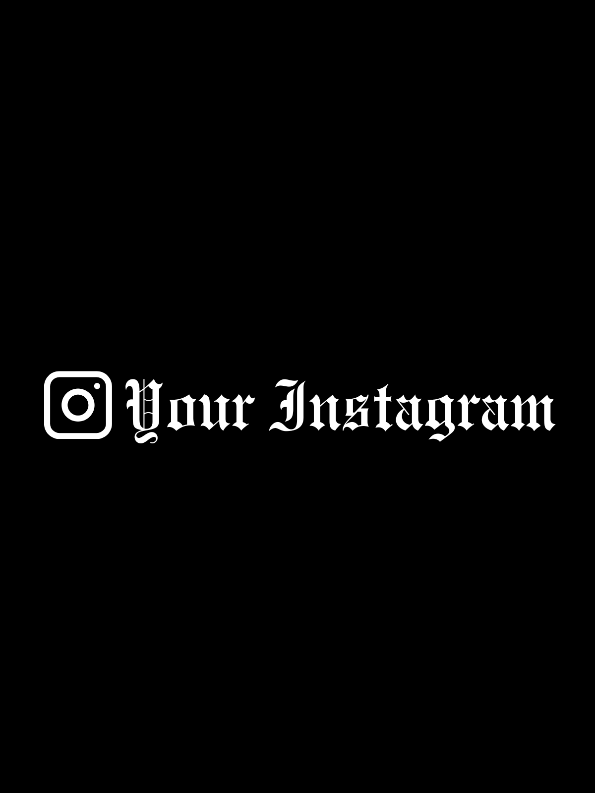 Personalisierte Schriftzüge - Instagram/Icon (Feld Personalisierung Angeben)